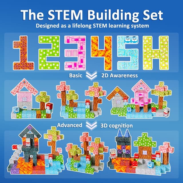 Thumbnail 5 de FQOIUD Magnetic Blocks 150 PCS magnetic building set 🧩