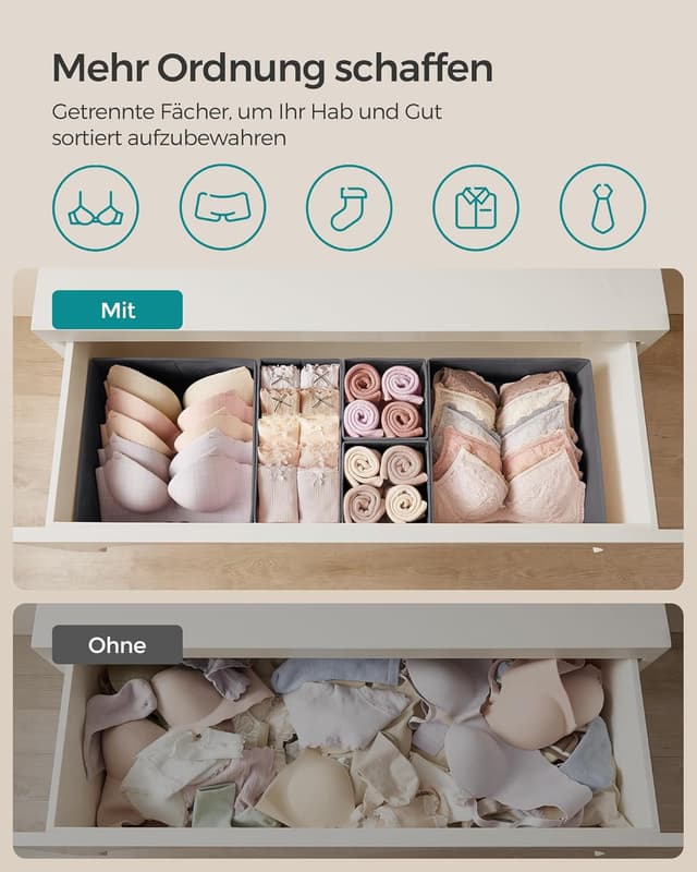 Detalle 2 de SONGMICS Aufbewahrungsbox 18er Set Schublade