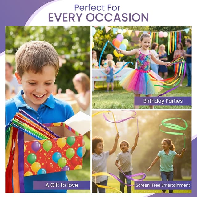 Thumbnail 5 de GSi Multicolor Sparkling Ribbon Wands 6-pack