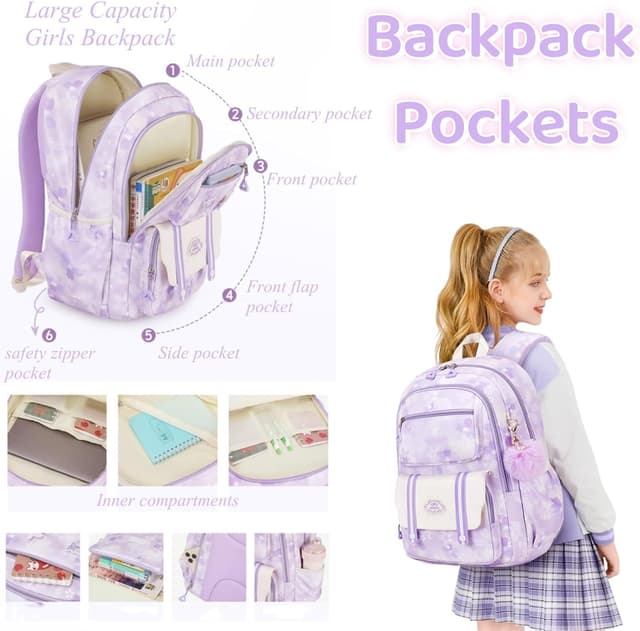 Detalle de VIDOSCLA Kawaii school bag 34 x 20 x 47 cm