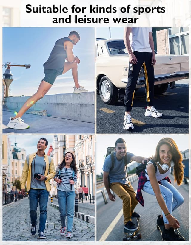 Detalle de CLOSEMATE Men’s Ankle Trainer Socks (5 Pairs) – Non-slip low cut sport socks