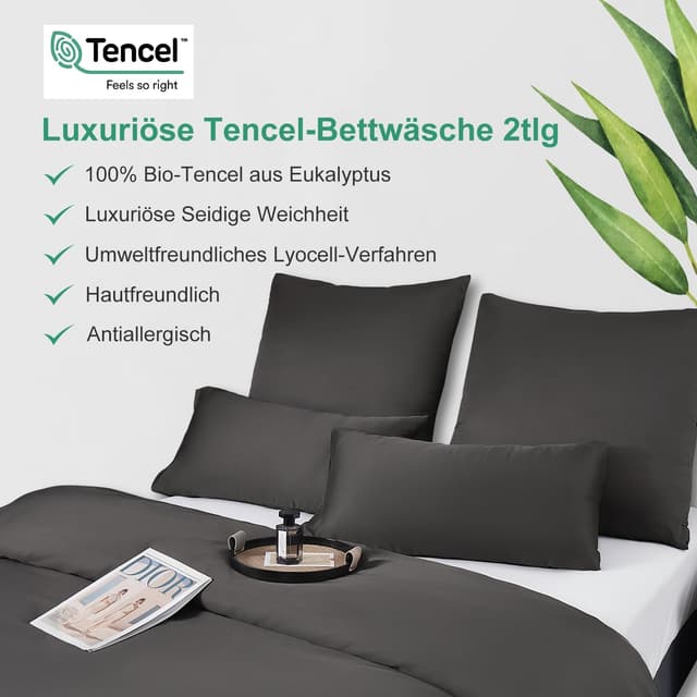 Detalle de MH MYLUNE HOME Lyocell Bettwäsche-Set 135x200