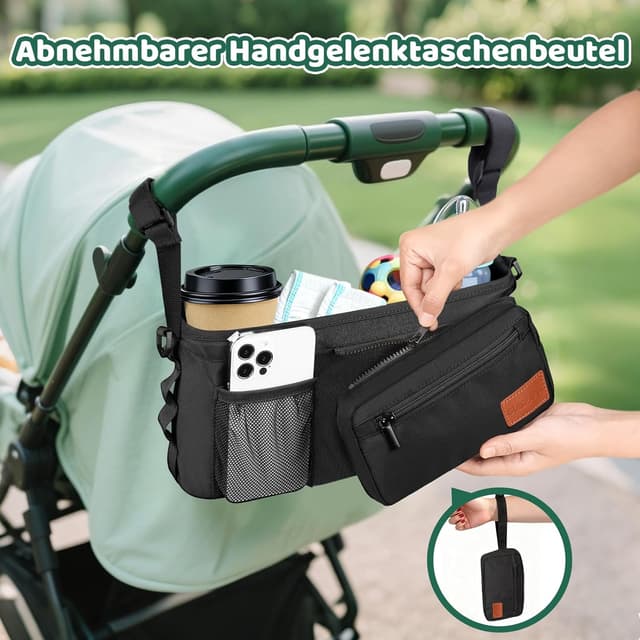 Detalle 2 de Guiseapue Universal Kinderwagenorganizer Großer Stauraum
