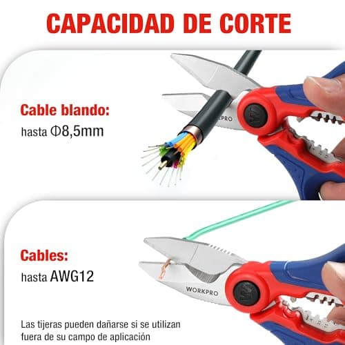 Thumbnail 4 de WORKPRO Tijeras electricista 163 mm