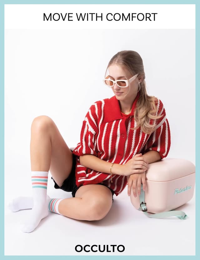 Detalle 2 de Occulto Steffi Damen Tennissocken im 6er Pack