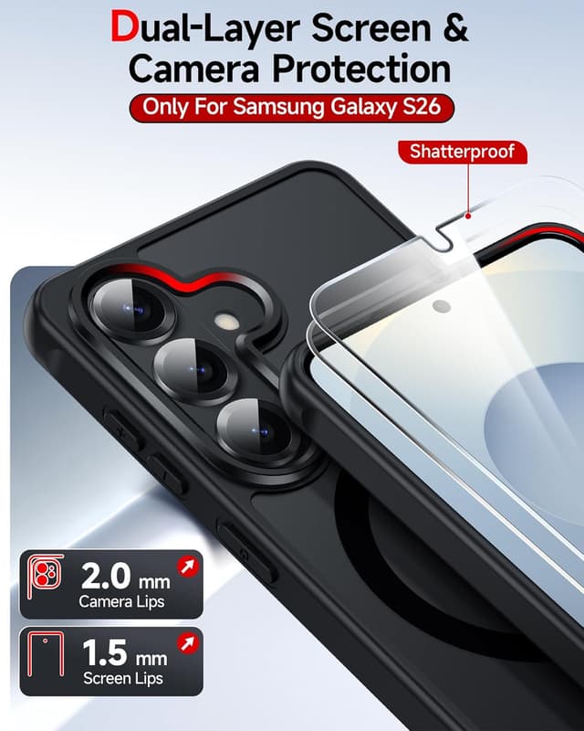 Detalle de LeYi Magnetic MagSafe case for Galaxy S26