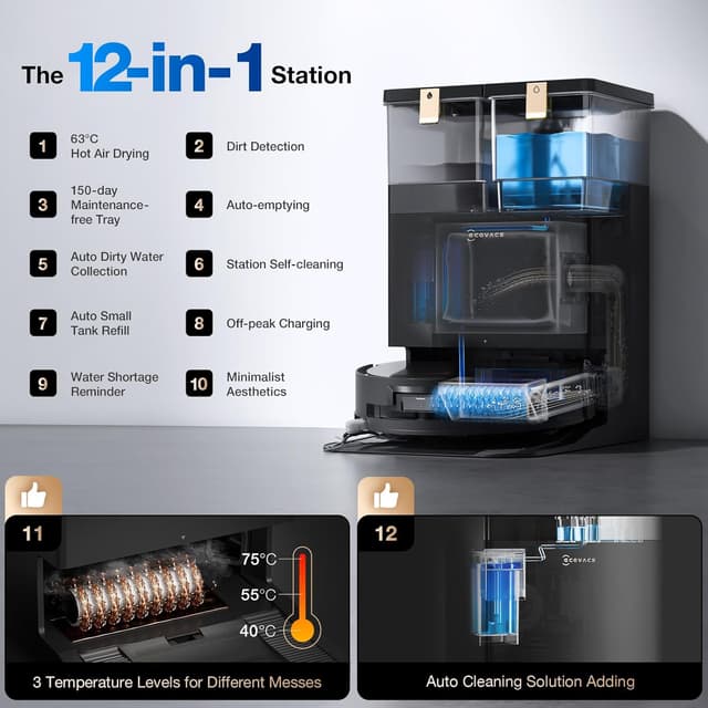 Thumbnail 4 de ECOVACS DEEBOT X8 PRO OMNI vacuum 18000Pa đź§ą