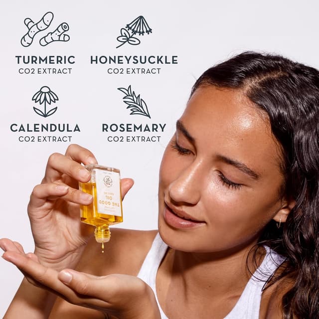 Detalle de The Good Oil Gua Sha Oil Face Serum (30mL) with Organic Jojoba, Calendula, Sunflower & Turmeric