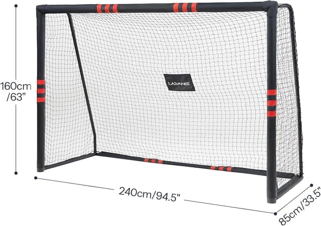 Detalle de LARMNEE 240 cm Fußballtor mit Schaumstoffschutz, PE-Netz & Oxford-Stoffbezug (innen & außen)