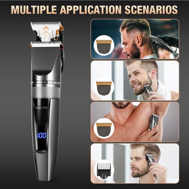 Detalle 1 de AYBUY hair clippers 4 combs, 1200mAh