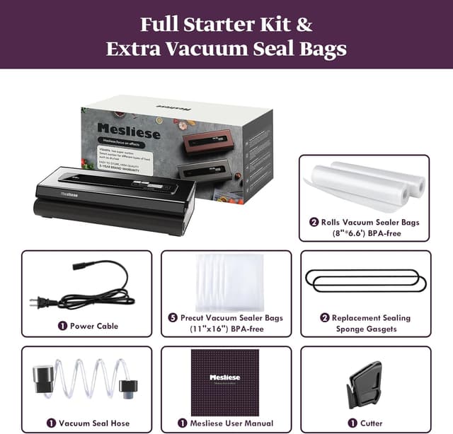 Detalle 2 de Mesliese macchina sottovuoto 90 kPa 6 in 1