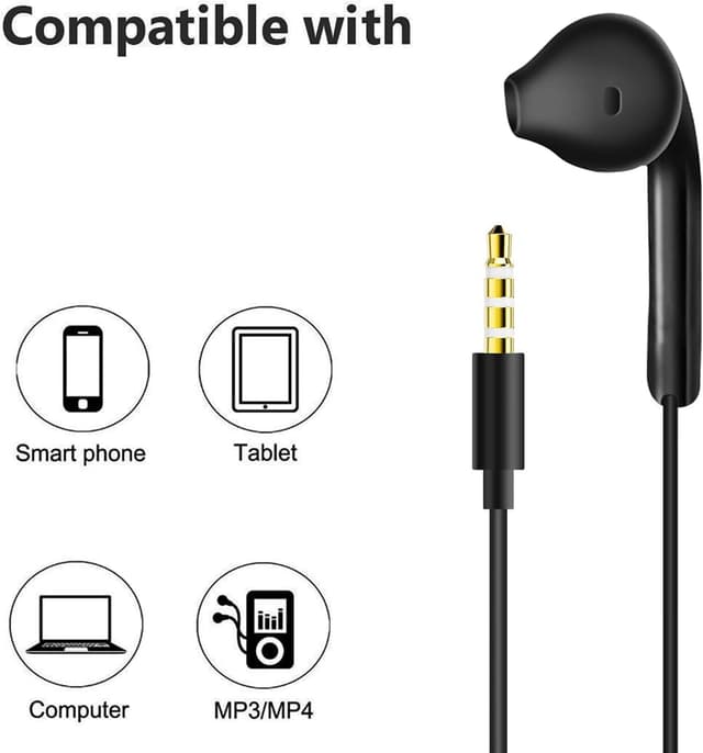 Detalle 2 de Generic 2 Pack Wired Earphones with Microphone