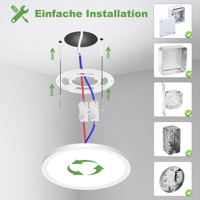 Detalle 1 de Zemty Deckenleuchte 15 W 18 cm LED