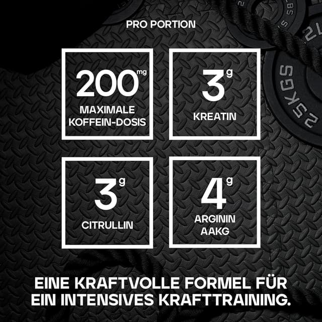 Detalle de Bulk Dope Pre-Workout Pulver (Fruchtpunsch) – mit 200 mg Koffein, 3 g Kreatin & Citrullin/Arginin, 510 g