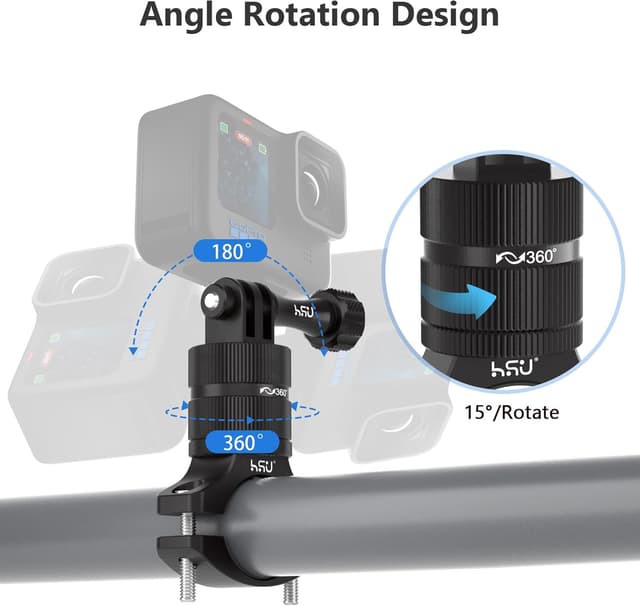 Detalle 2 de HSU GoPro handlebar mount 360° rotation