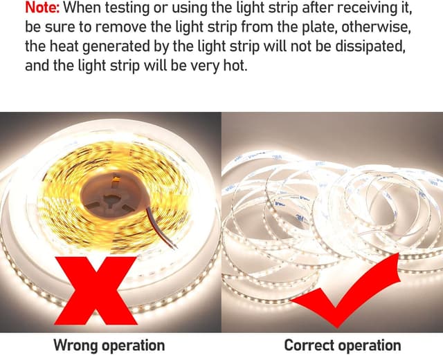 Detalle de GOMING 10 m LED-Strip Natürliches Weiß 4000K (24V) – selbstklebend, 1200 LEDs, IP20