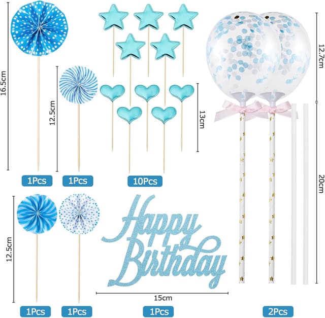 Thumbnail 1 de Decoración para tartas 17 unidades estrellas