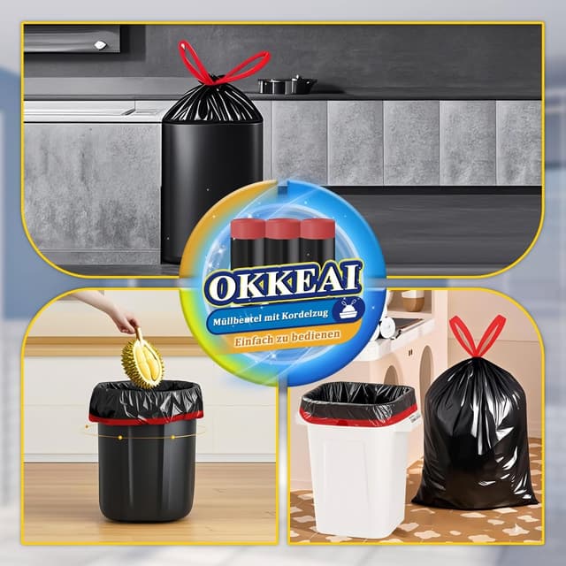 Thumbnail 6 de Müllsäcke 25 L mit Zugband, 50 Stück