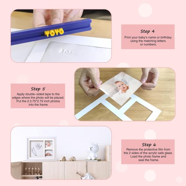Detalle 1 de Baby Handprint Kit with Footprint Frame