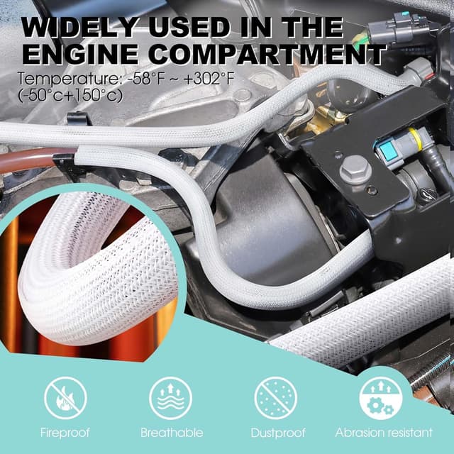 Detalle de AGPTEK 6 m Kabelschlauch (15–25 mm) selbstschließend – flexibler Kabelmantel für Kabelmanagement am Schreibtisch