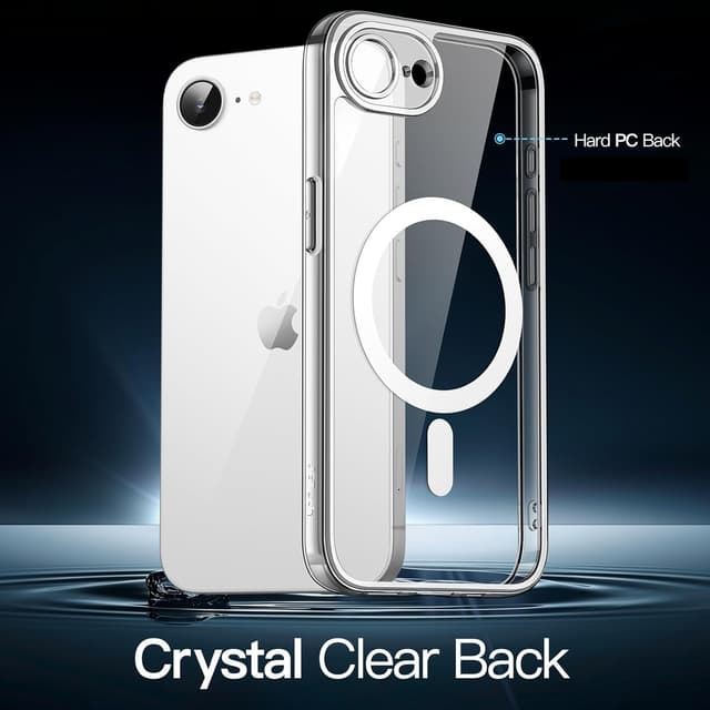Detalle de JETech magnetische Hülle für iPhone 17e (2026) / iPhone 16e mit MagSafe, transparent