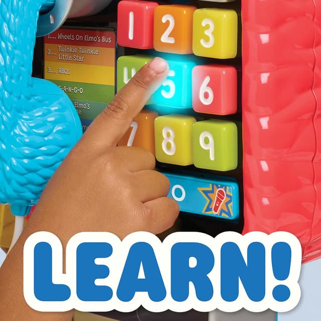 Detalle de Sesame Street Elmo’s Sing & Learn 17.5 Inch Playphone (Learning Toy for Ages 2+)