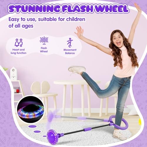 Detalle 2 de chimoo Bola de salto de tobillo plegable con anillo intermitente para niños