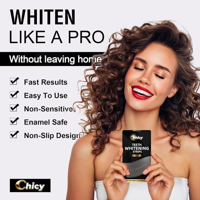 Detalle 2 de CHICY Whitening Strips für Zähne, 14 Anwendungen