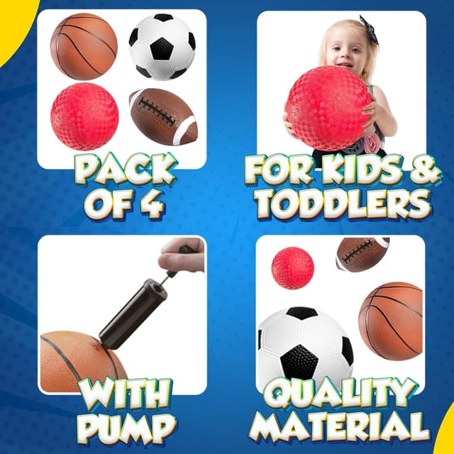 Thumbnail 4 de 8.5” Sports Balls Pack of 4