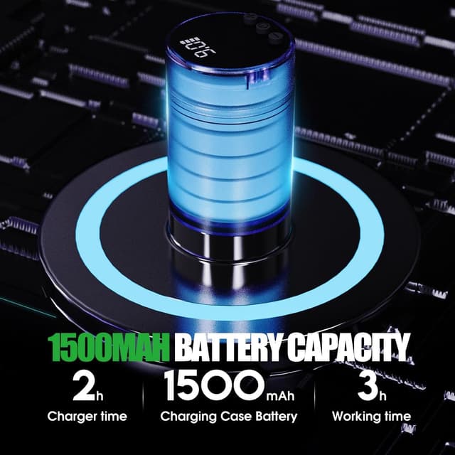Detalle 2 de Kit machine à tatouer rotative sans fil Dragonhawk : stylo sur batterie avec écran LCD et cartouches (pour débutants)