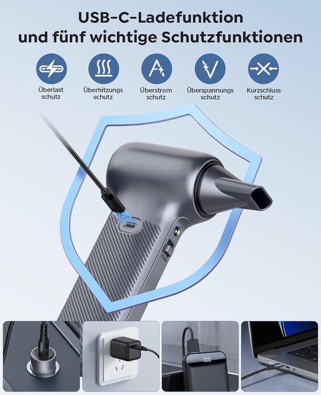 Thumbnail 1 de Elektrische Staubgebläse 12000mAh 35W für PC