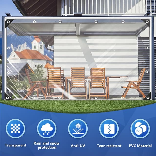 Detalle 2 de Plane wasserdicht transparent 3x3m mit Ösen