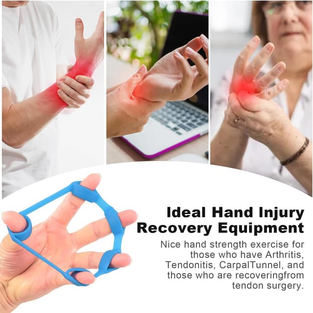 Detalle de AUTUWT Finger Trainer 9Pcs Set Grip Strengthener (Silicone hand exerciser kit)