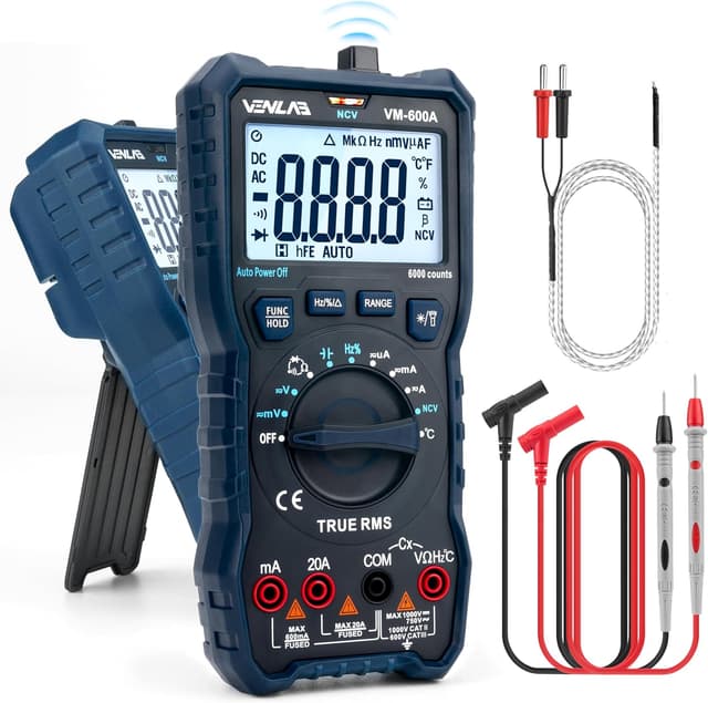 Detalle de VENLAB digital multimeter TRMS, 6000 counts