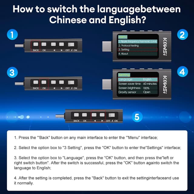 Thumbnail 6 de Heemol USB Tester 3.3 bis 40 V USB C
