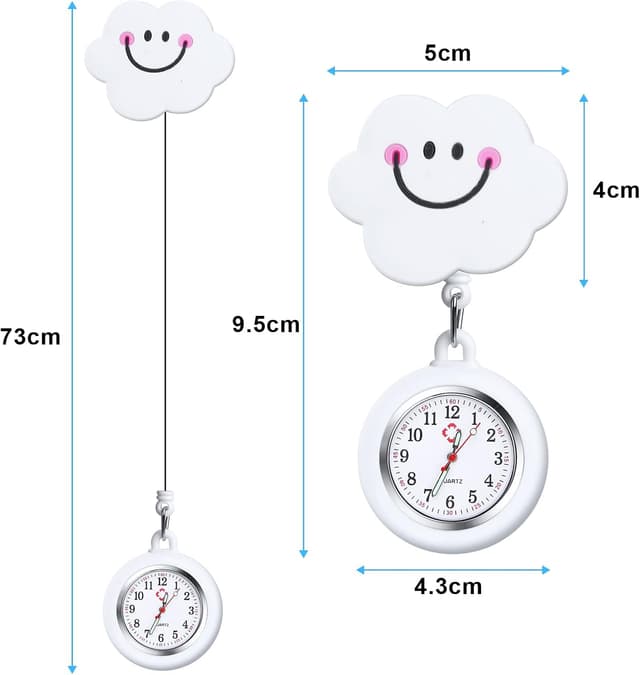 Detalle 2 de Vicloon Krankenschwester Armbanduhr Einziehbare 2er Set