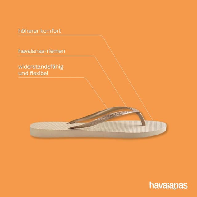 Detalle de Havaianas Slim Damen-Badelatschen mit texturierter Sohle für Grip und Halt