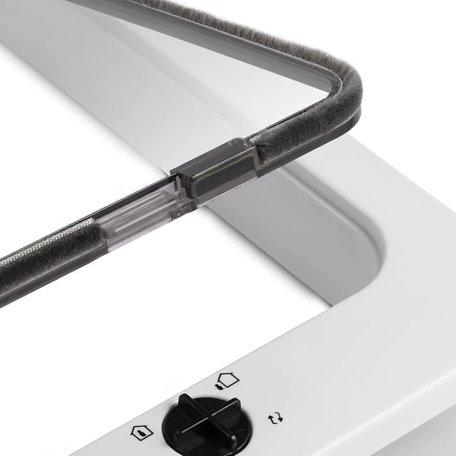 Detalle de Chatière pour chat avec magnétique à 4 voies et tunnel L-23,5 × 27 × 5,5 cm (blanc)