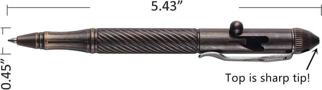 Detalle de SMOOTHERPRO Massiver Messing Kugelschreiber BTA971 – schwerer Metall-Stift mit Edelstahlclip