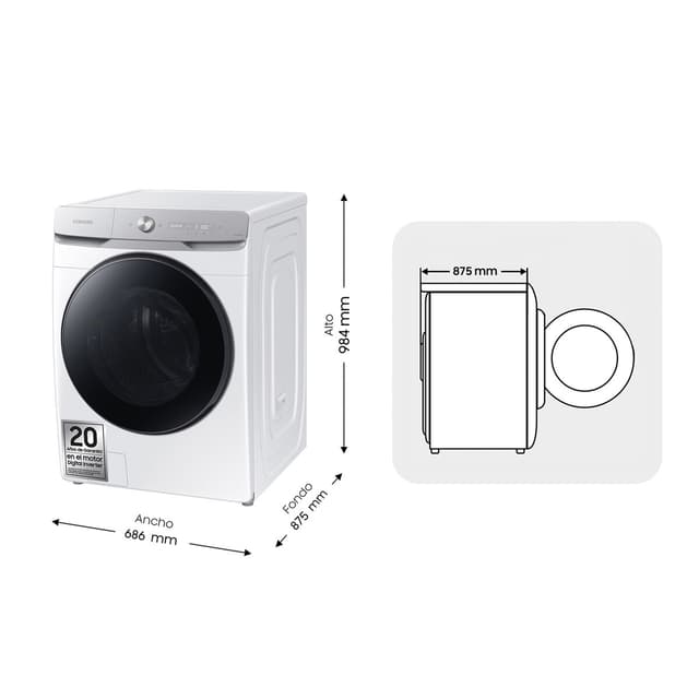 Thumbnail 1 de Samsung WF20DG8650BWU3 Lavadora 20kg