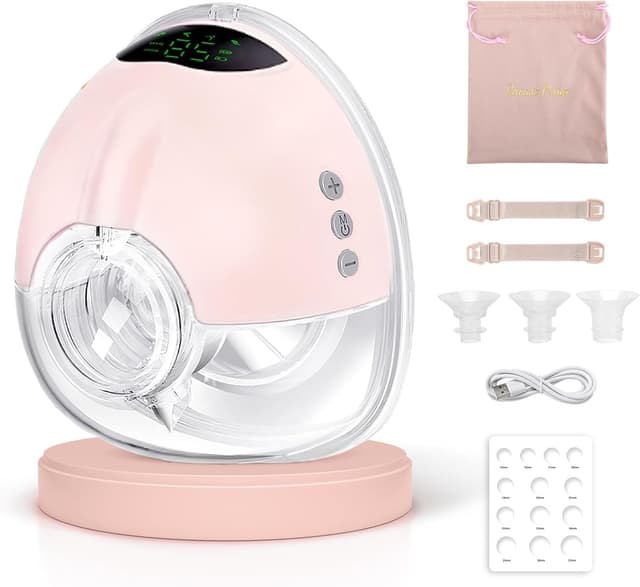 Detalle de Wearable Hands-Free-Breast-Pump mit 12 Saugstufen, Anti-Leak- & Anti-Backflow-Design (BPA-freies Silikon) – leise elektrische Pumpe