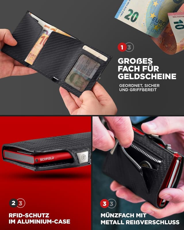Detalle 2 de SF SCOFIELD Duality Slim Wallet für 10 Karten