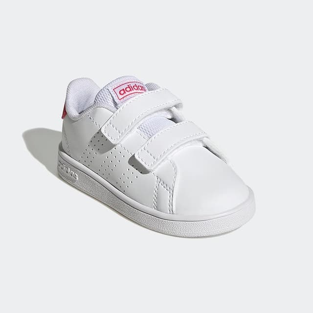 Detalle 2 de adidas Advantage Lifestyle Zapatillas de Tenis 👟 White/Pink, 23 EU