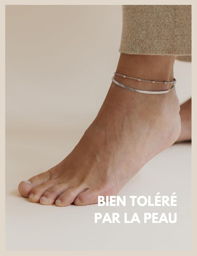 Detalle 2 de GD GOOD.designs Bracelet cheville réglable 22–27 cm 🦶