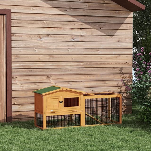 Detalle 2 de PawHut clapier extérieur lapin 150L