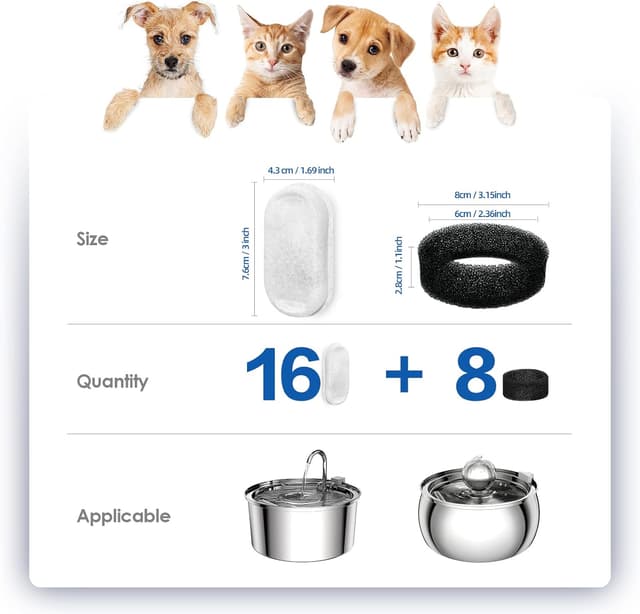 Thumbnail 1 de TOMXCUTE Filtro para fuente de gato acero