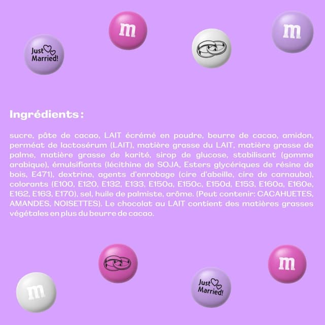 Detalle de M&M'S pré-imprimés Mariage 1,5kg 🍫