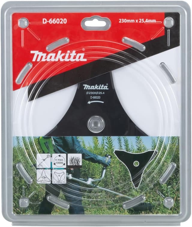 Detalle 2 de Makita D-66020 3-Zahn-Schlagmesser 230 mm (Aufnahme 25,4 mm) für Sensen & Freischneider