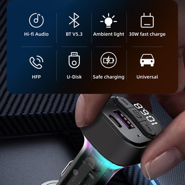 Thumbnail 6 de SYENGKKY Bluetooth FM Transmitter 30W