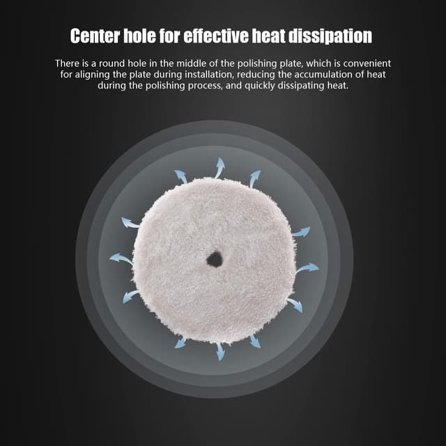 Detalle de SPTA 6Inch Microfiber Cutting & Finishing Pads (2-Pack) for Dual Action Polishers
